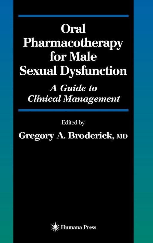 Front cover_Oral Pharmacotherapy for Male Sexual Dysfunction