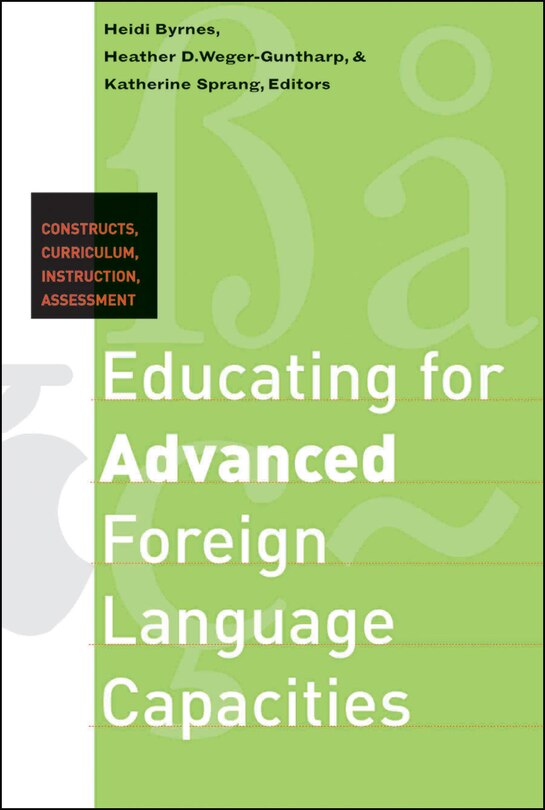 Couverture_Educating For Advanced Foreign Language Capacities