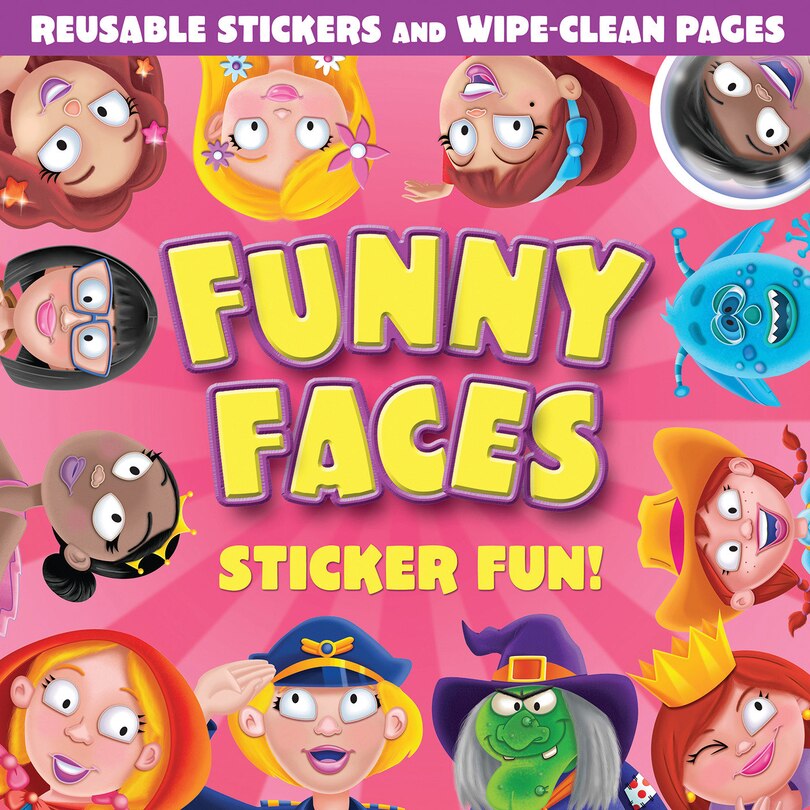 Front cover_Funny Faces Sticker Fun! (pink)