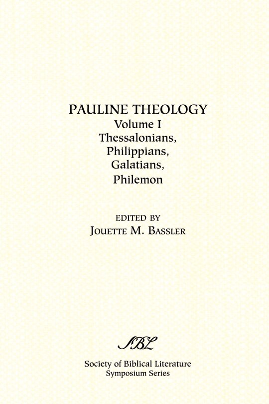 Front cover_Pauline Theology, Volume I