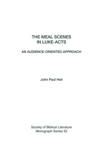 Front cover_The Meal Scenes in Luke-Acts