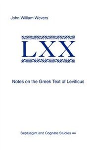Front cover_Notes on the Greek Text of Leviticus