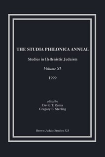 Couverture_The Studia Philonica Annual, XI, 1999