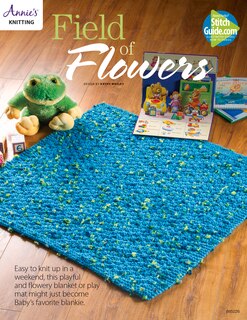 Front cover_Field Of Flowers Baby Blanket Knit Pattern