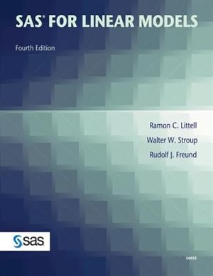 Front cover_Sas For Linear Models, Fourth Edition