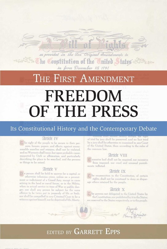 Couverture_First Amendment, Freedom of the Press