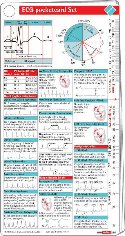 Ecg Pocketcard Set Of 4 Cards