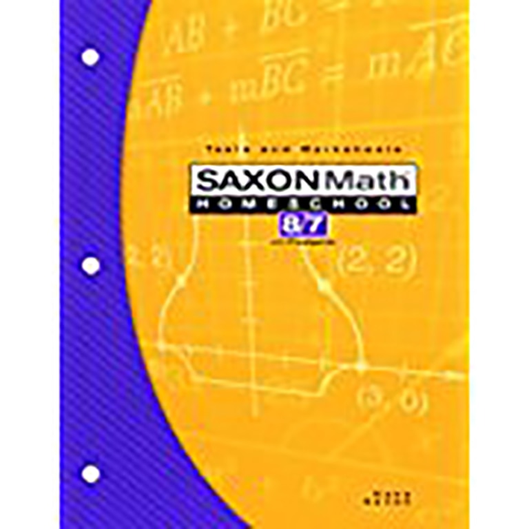 Front cover_Saxon Math Homeschool 8/7 Tests And Worksheets