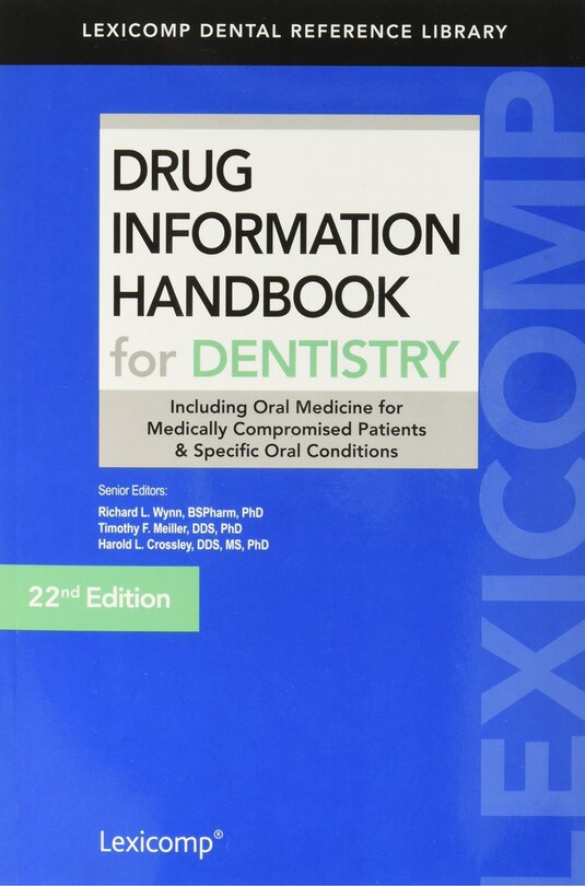 Front cover_Drug Information Handbook For Dentistry