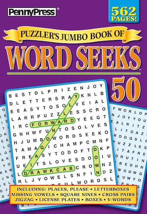 PUZZLERS JUMBO BK OF WORD SEEKS 50