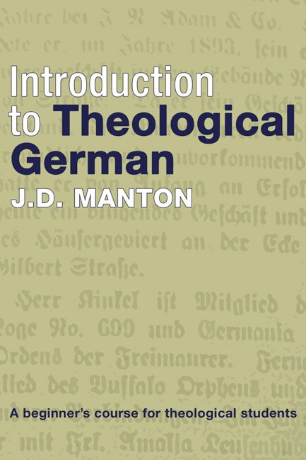 Front cover_Introduction to Theological German