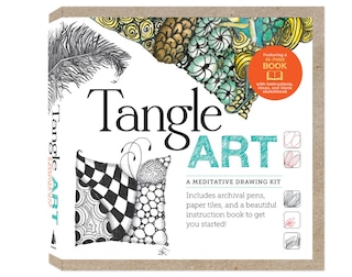 Front cover_Tangle Art: A Meditative Drawing Kit