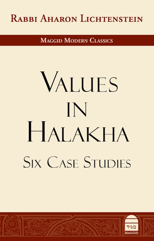 Front cover_Values in Halakha