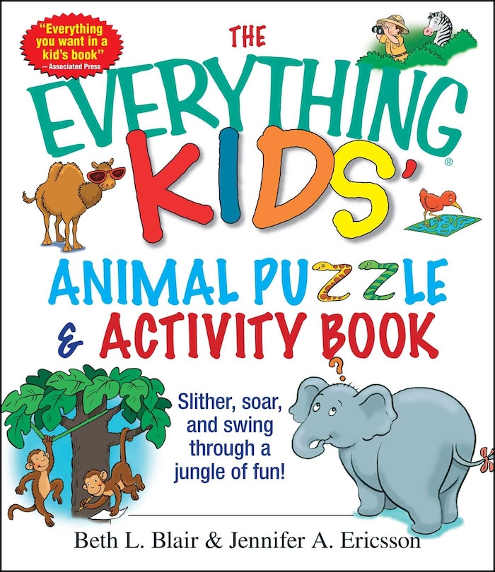 Front cover_The Everything Kids' Animal Puzzles & Activity Book