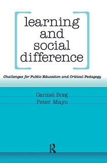 Front cover_Learning And Social Difference