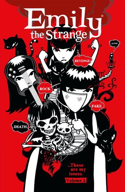 Front cover_Emily The Strange Volume 2: Rock, Death, Fake, Revenge, And Alone