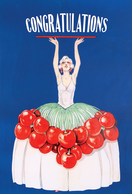 Cherries Jubilee! - Vintage Liqueur Advertisement Birthday Card