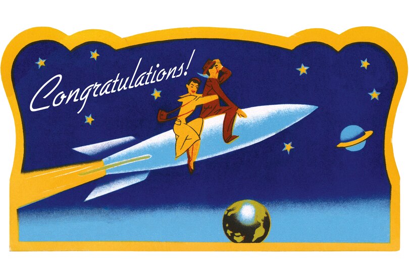 Couverture_Out of This World! - Vintage Packaging Illustration Wedding Card