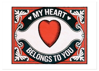 Couverture_Heart Matchbox Label Anniversary Greeting Card