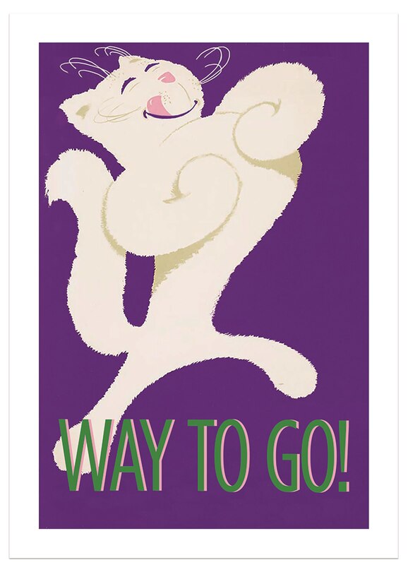 Front cover_Triumphant Kitty Graduation Greeting Card