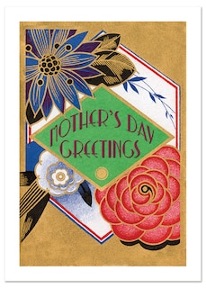 Front cover_Art Deco Perfume Label Mother's Day Greeting Card