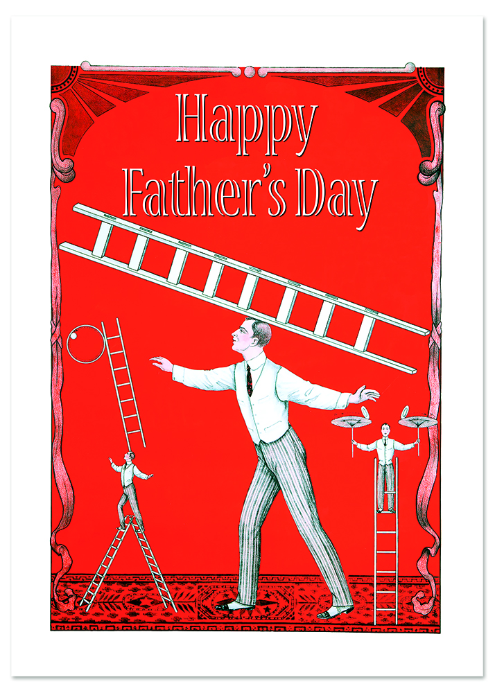 Front cover_Circus Performer Father's Day Greeting Card