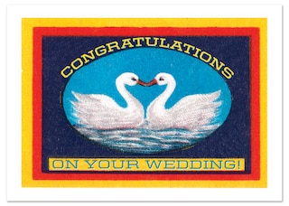 Front cover_Swans and Heart Wedding Greeting Card
