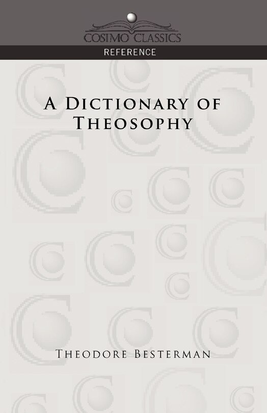 Front cover_A Dictionary Of Theosophy
