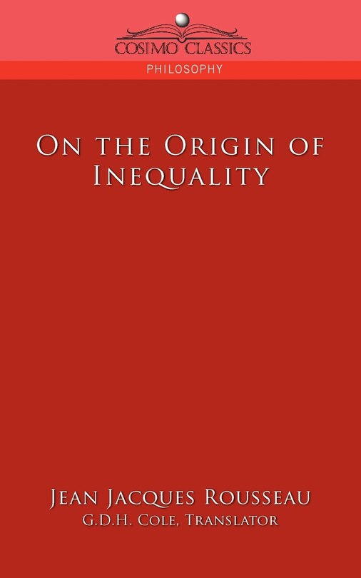 Front cover_On The Origin Of Inequality