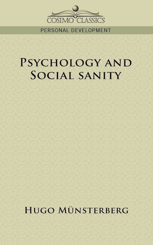 Front cover_Psychology And Social Sanity
