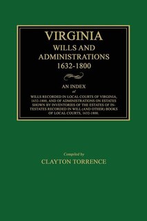 Couverture_Virginia Wills and Administrations, 1632-1800