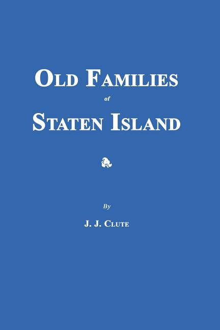 Front cover_Old Families of Staten Island