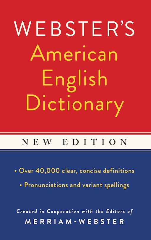 Couverture_Webster's American English Dictionary, New Edition