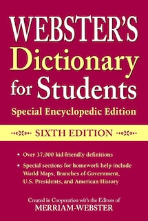 Front cover_Webster's Dictionary for Students, Special Encyclopedic Edition, Sixth Edition