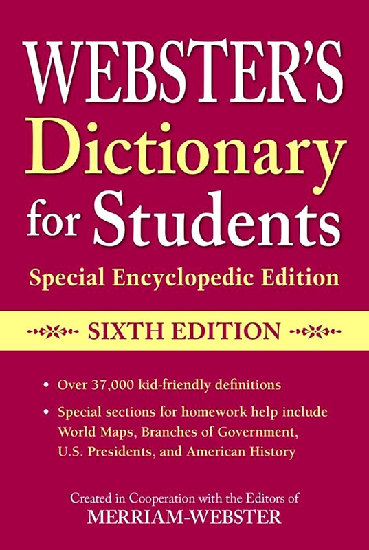 Front cover_Webster's Dictionary for Students, Special Encyclopedic Edition, Sixth Edition