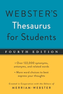 Front cover_Webster's Thesaurus for Students, Fourth Edition