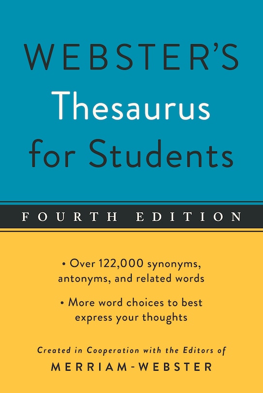 Front cover_Webster's Thesaurus for Students, Fourth Edition