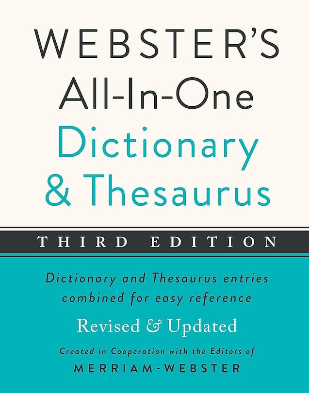 Front cover_Webster's All-In-One Dictionary and Thesaurus, Third Edition