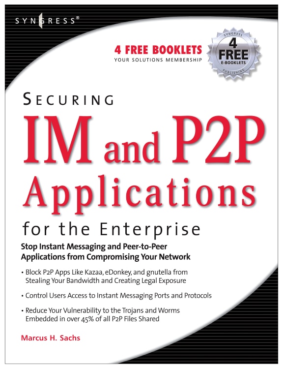 Front cover_Securing IM and P2P Applications for the Enterprise