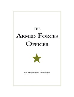 Front cover_The Armed Forces Officer