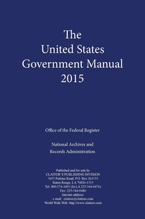 Front cover_United States Government Manual