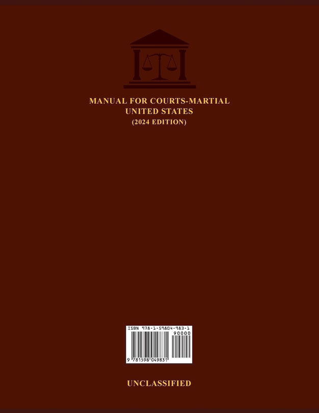 Front cover_Manual for Courts-Martial United States (2024 Edition)