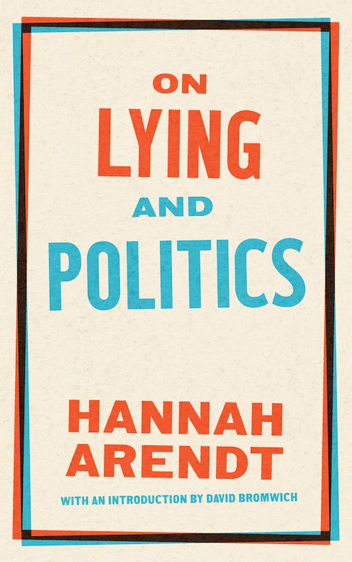 Front cover_On Lying And Politics