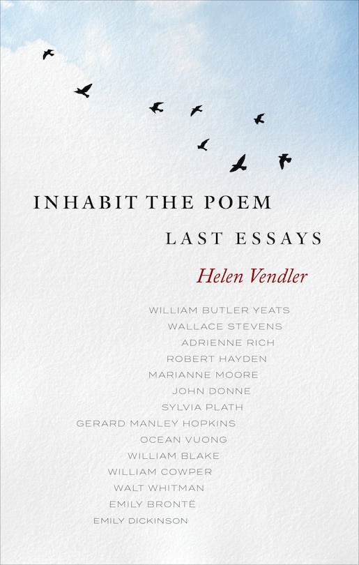 Front cover_Inhabit the Poem: Last Essays