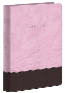 Front cover_KJV Large Print Thinline Reference Bible (Flexisoft, Chocolate/Pink, Red Letter)