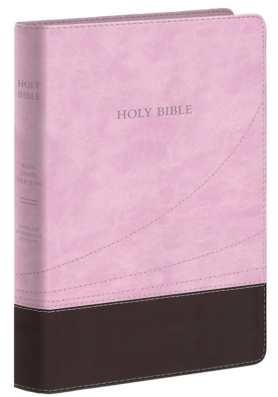 Front cover_KJV Large Print Thinline Reference Bible (Flexisoft, Chocolate/Pink, Red Letter)