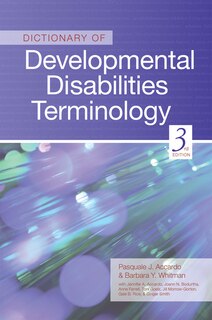 Front cover_Dictionary Of Developmental Disabilities Terminology