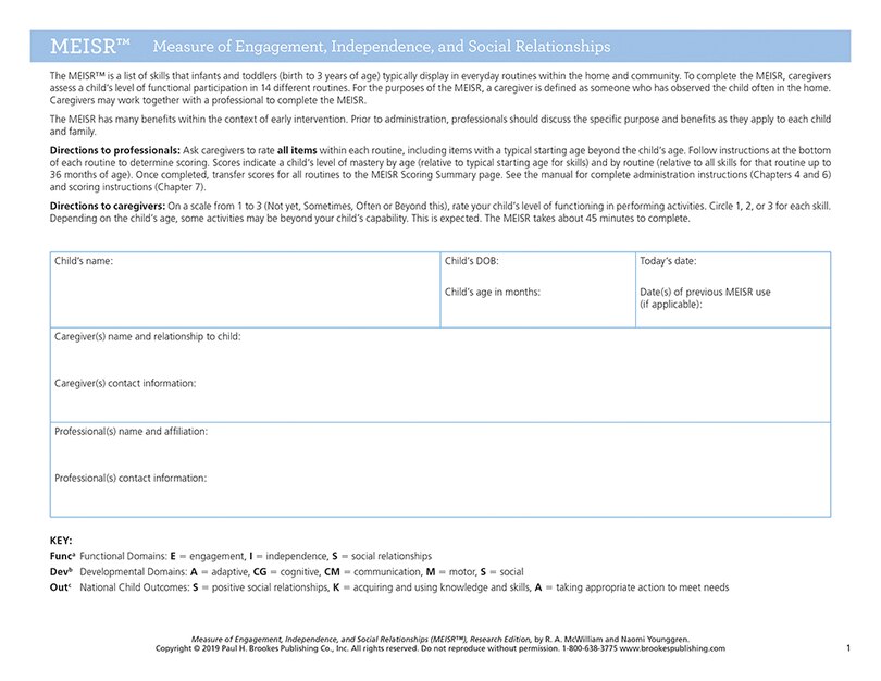 Front cover_Measure of Engagement, Independence, and Social Relationships (MEISR'
