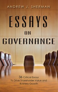 Front cover_Essays On Governance