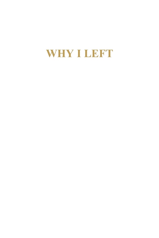 Front cover_Why I Left